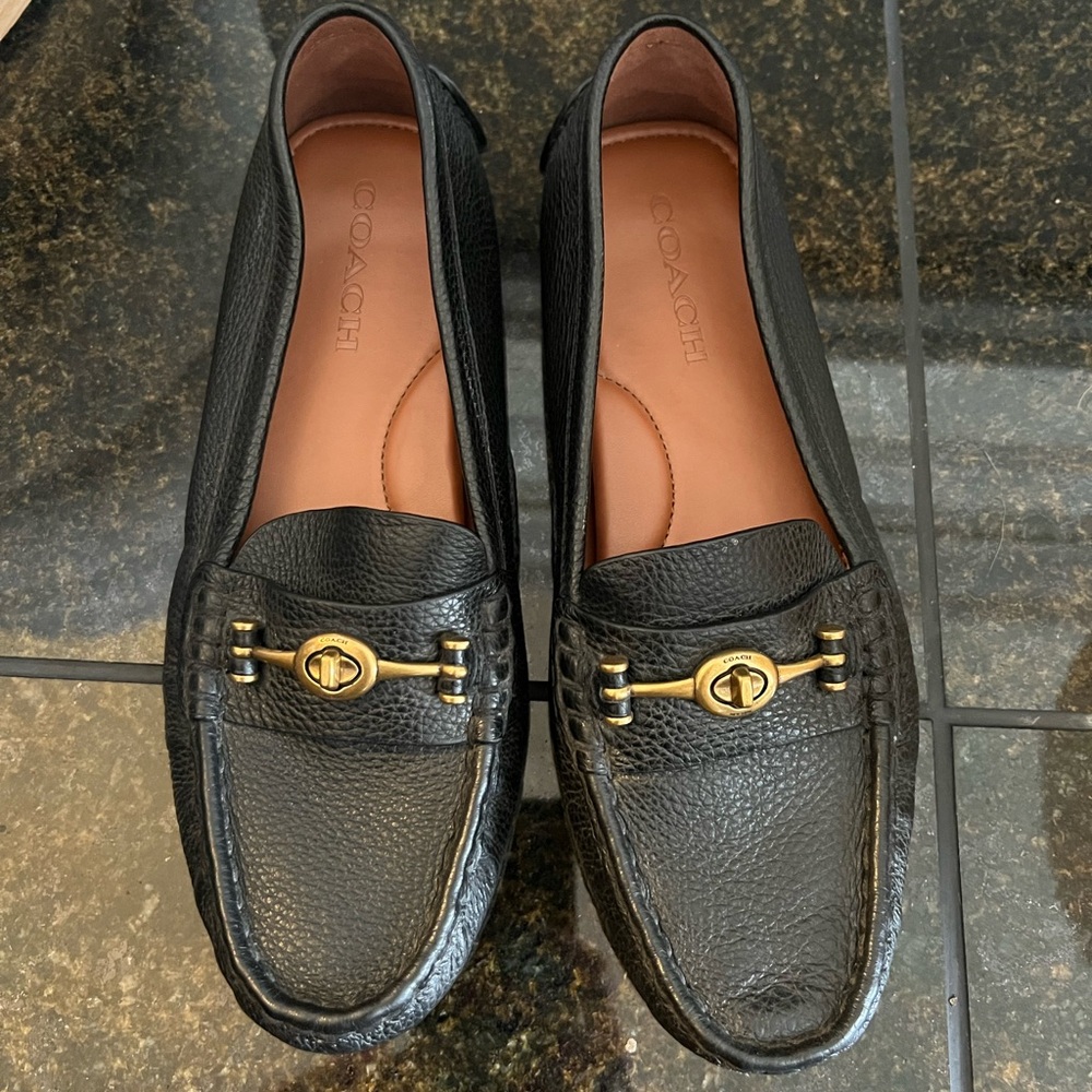 Coach Black Leather Loafers